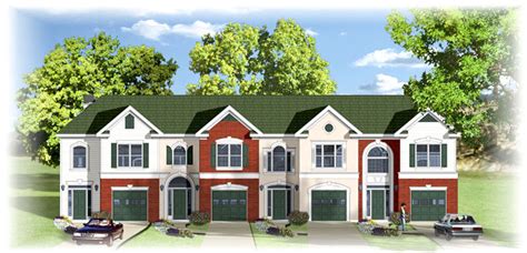 multi family house plans fourplex|multi family home plans quadplex.